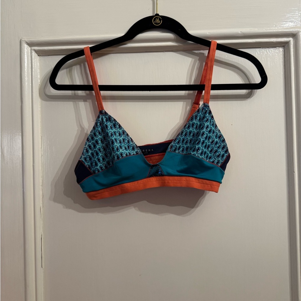 Xirena Teal and Orange Women's Bralette Large